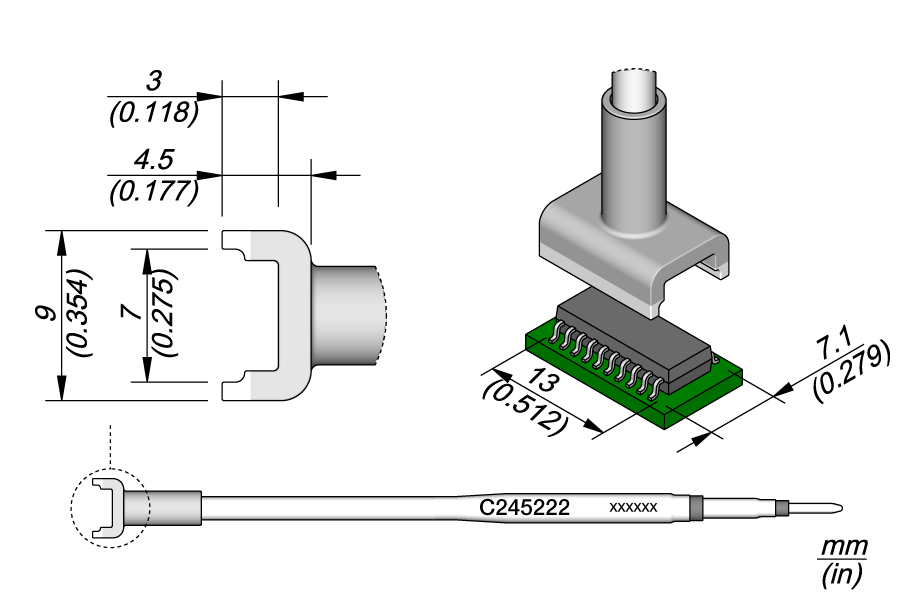 C245222 - Dual In Line Cartridge 7.1 x 13